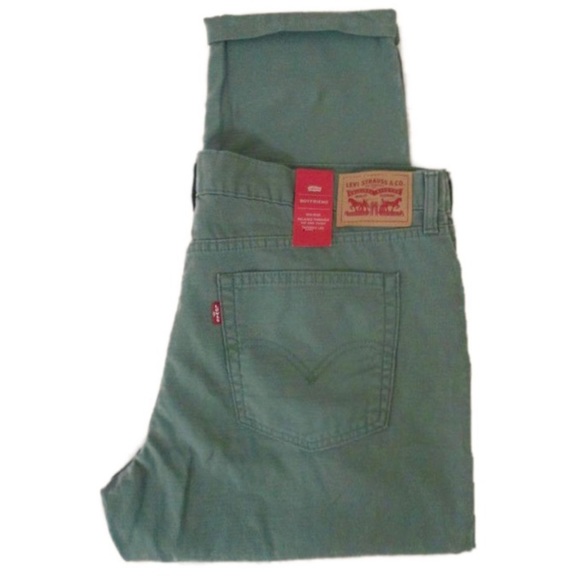 Levi's Denim - Levi’s Army Green Mid Rise Tapered Leg  Boyfriend